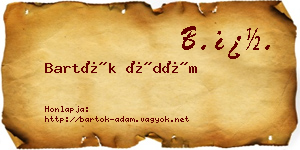 Bartók Ádám névjegykártya